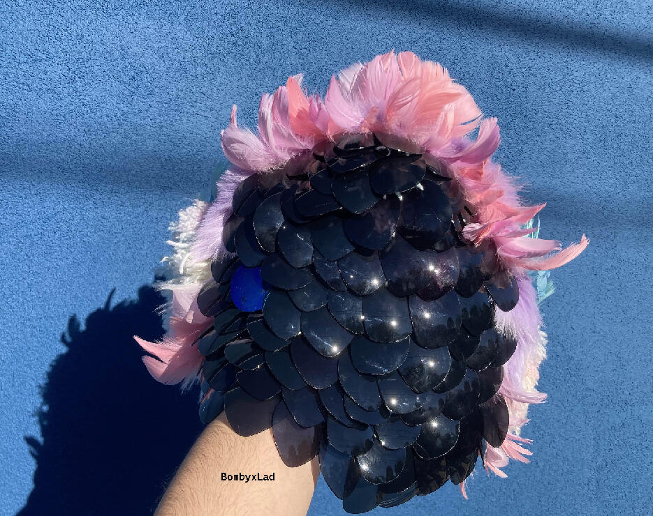 pangolin head back, the scales are made of sunglasses lenses